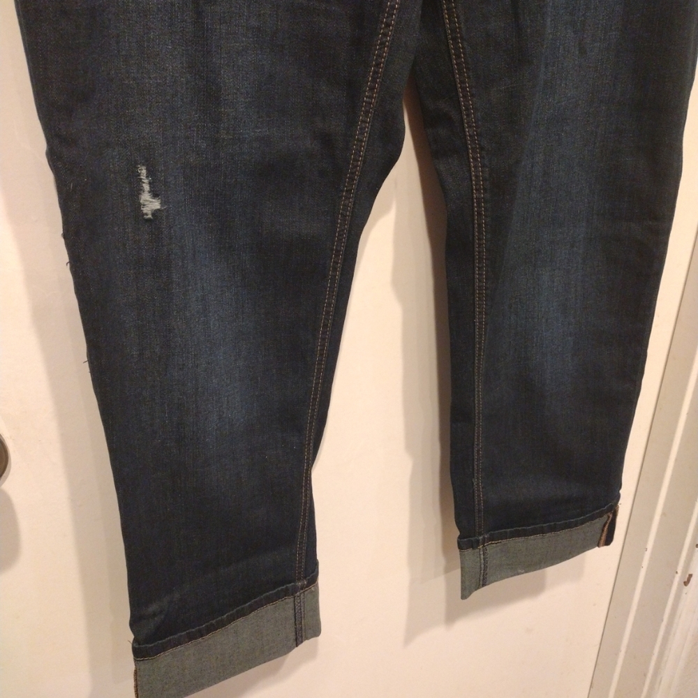 NWT Lane Bryant Dark Wash Cuffed Straight Leg jeans  Sz 18-Casual Work Wear - Picture 6 of 9